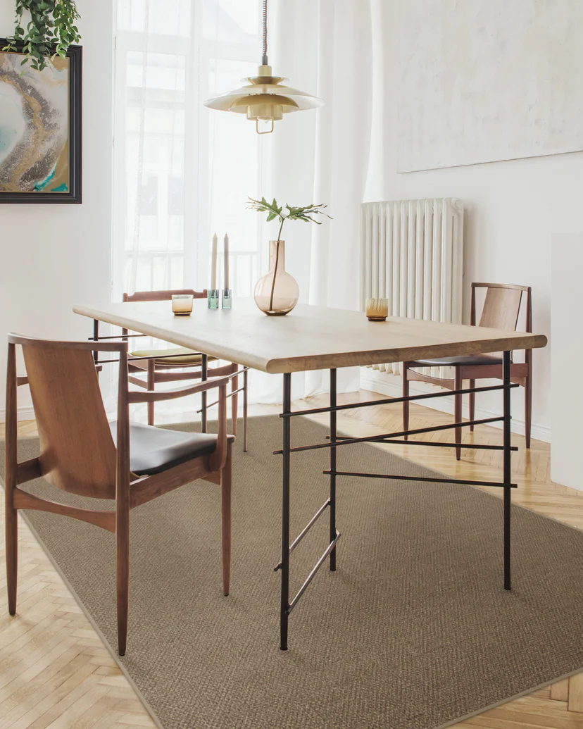 Burlap Solid Sand Re-Jute Rug - 图片 3