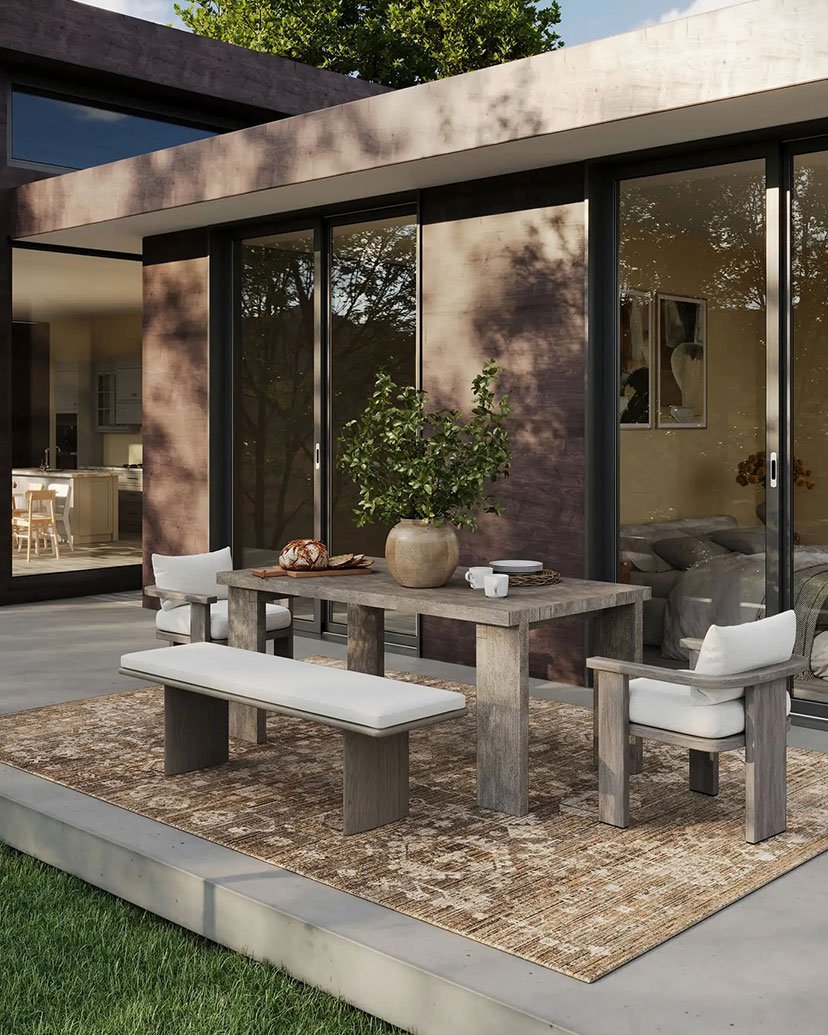 Zanira Traditional Woven Floral IndoorOutdoor Washable Rug - 图片 3