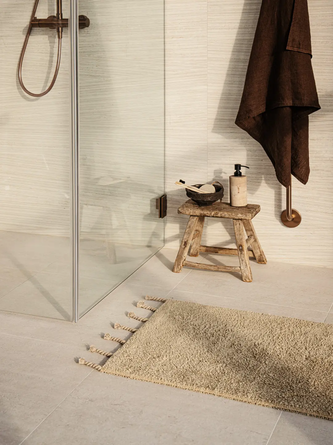 Zale-Beige-Bath mat - 图片 3